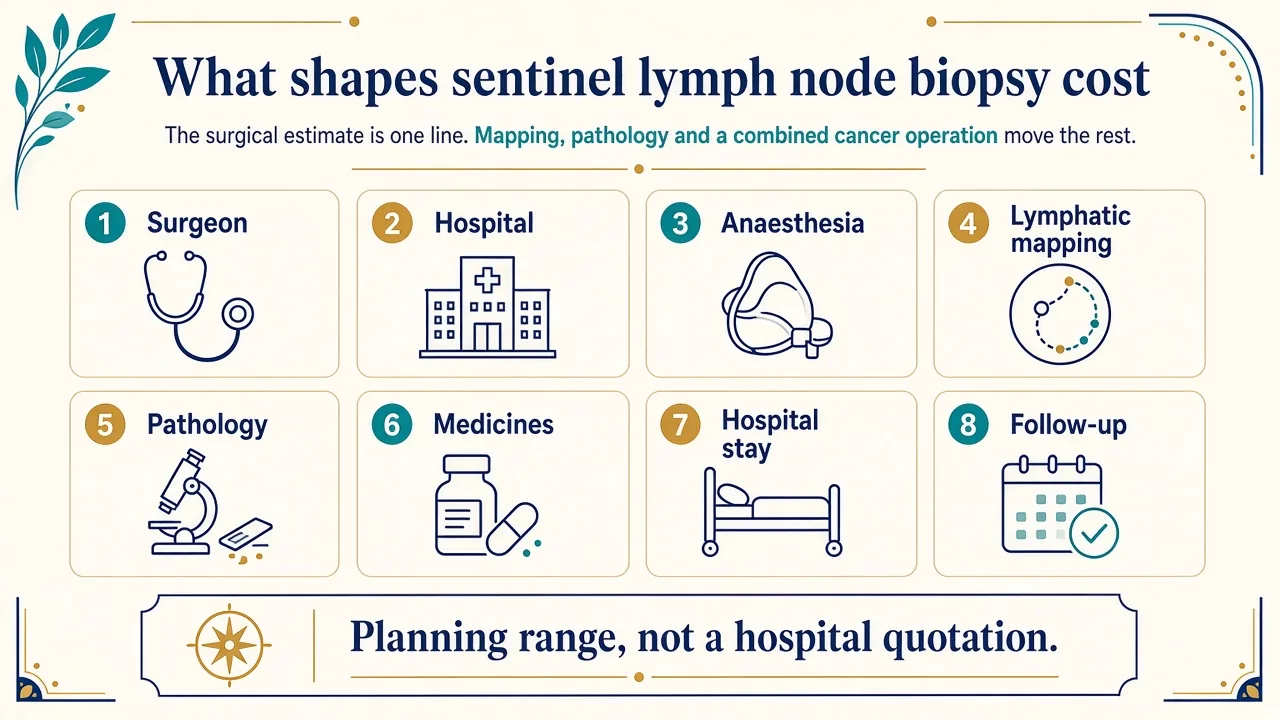 Factors that affect the cost of sentinel lymph node biopsy in India