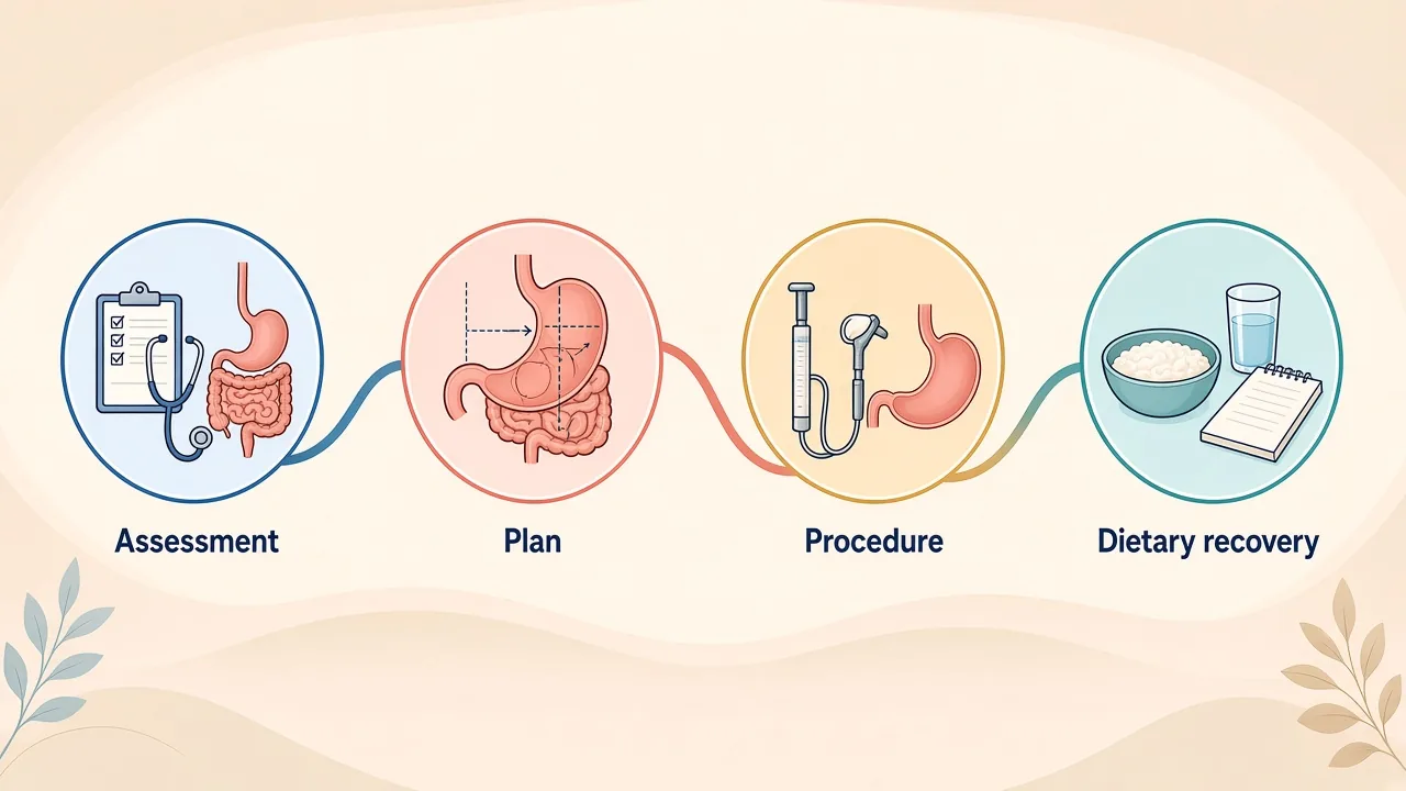 Records, individualized assessment, treatment and monitored recovery pathway for gastric band removal