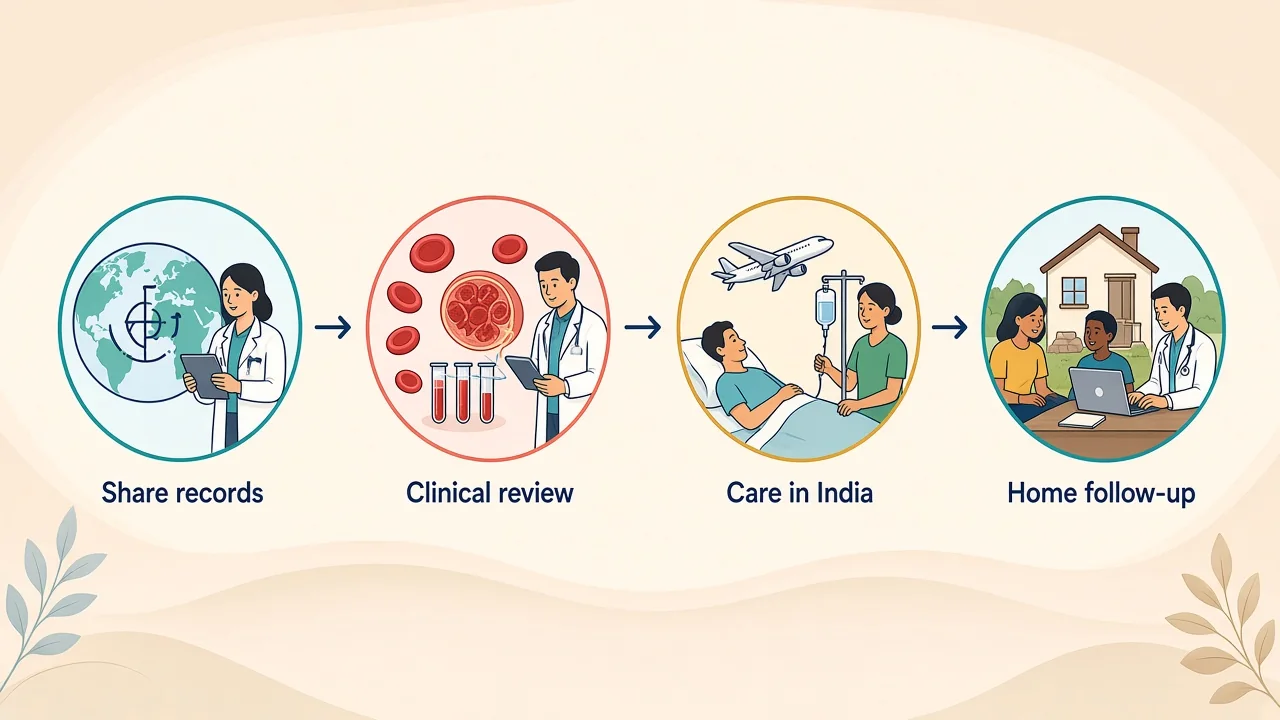 International record review, travel, Hematology care and follow-up journey for bone marrow biopsy
