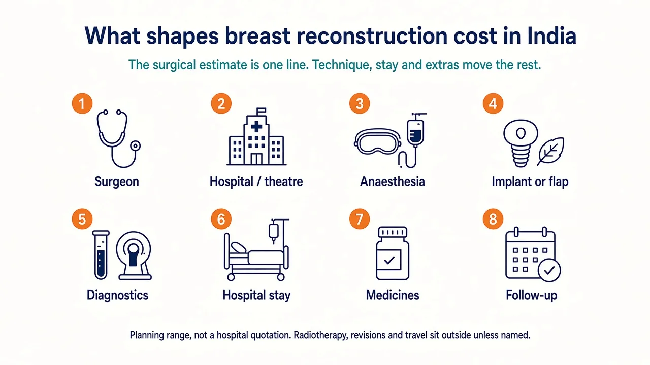 Factors that affect the cost of breast reconstruction surgery in India