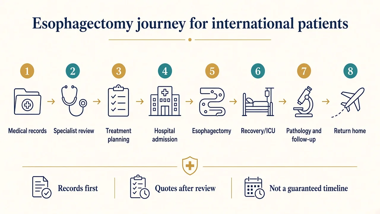 Esophagectomy treatment journey for international patients travelling to India