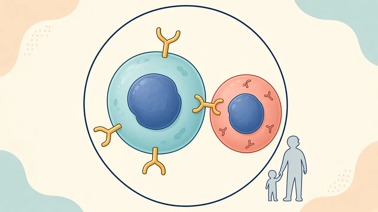CAR-T Cell Therapy illustrated for a pediatric hematology pathway with age-appropriate marrow, donor or cell-therapy context