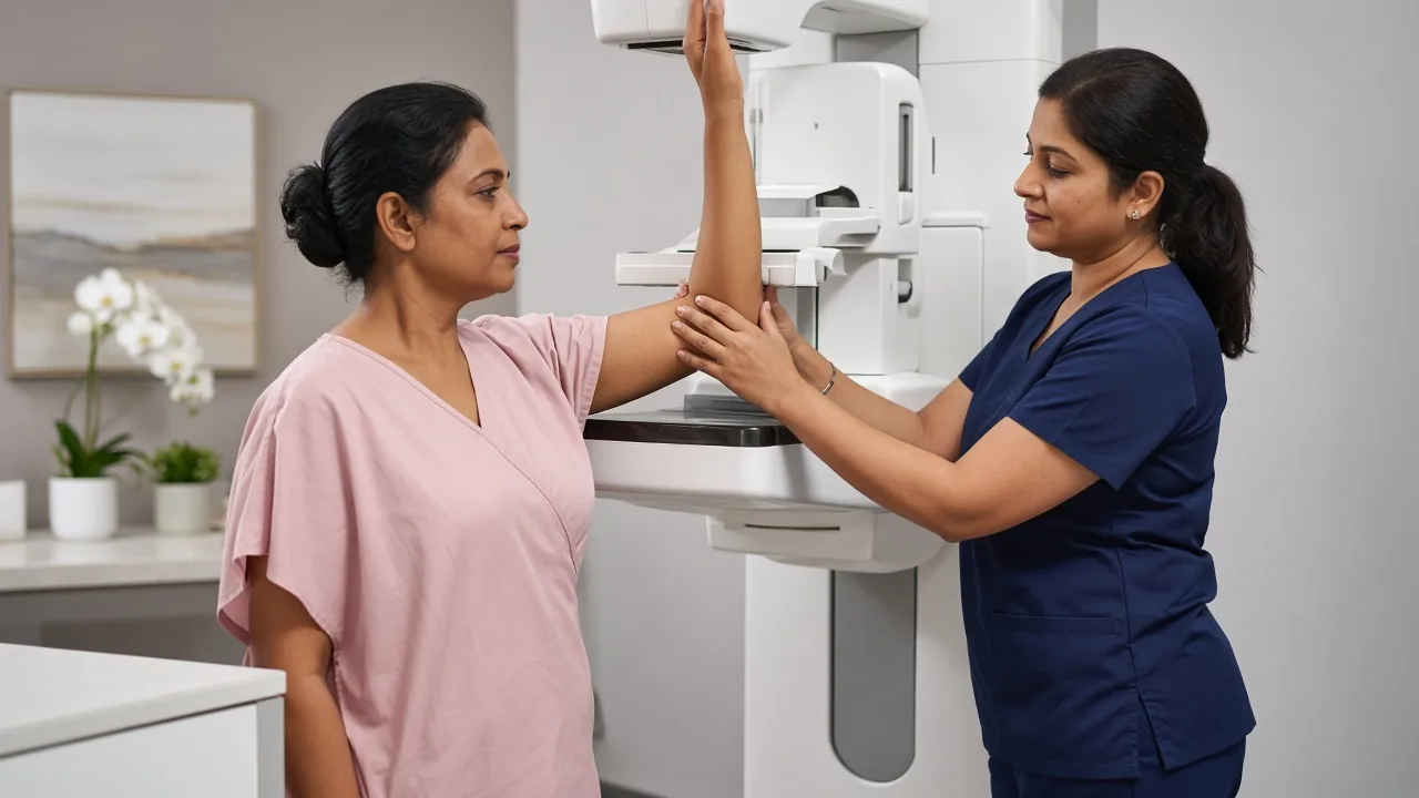 Mammography used to detect ductal carcinoma in situ before symptoms appear
