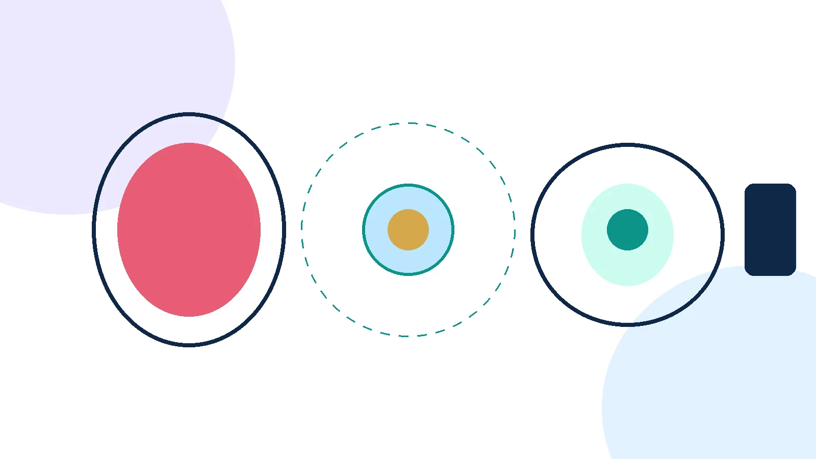 Educational unlabeled schematic of a tumour shrinking under systemic treatment before surgery